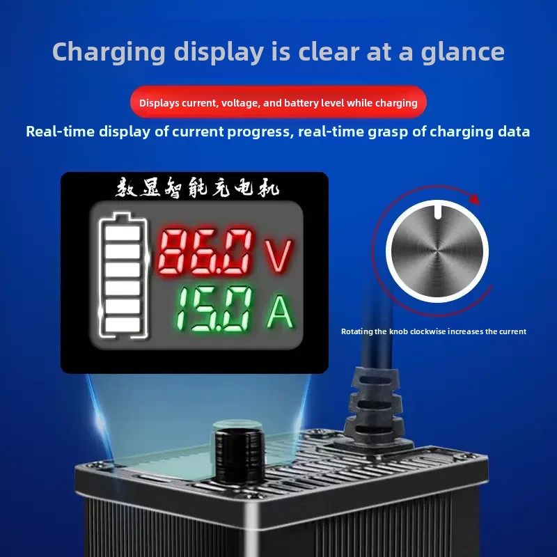 For Digital Display Aluminum S - 72V 15A Fast Charger 评论和价格